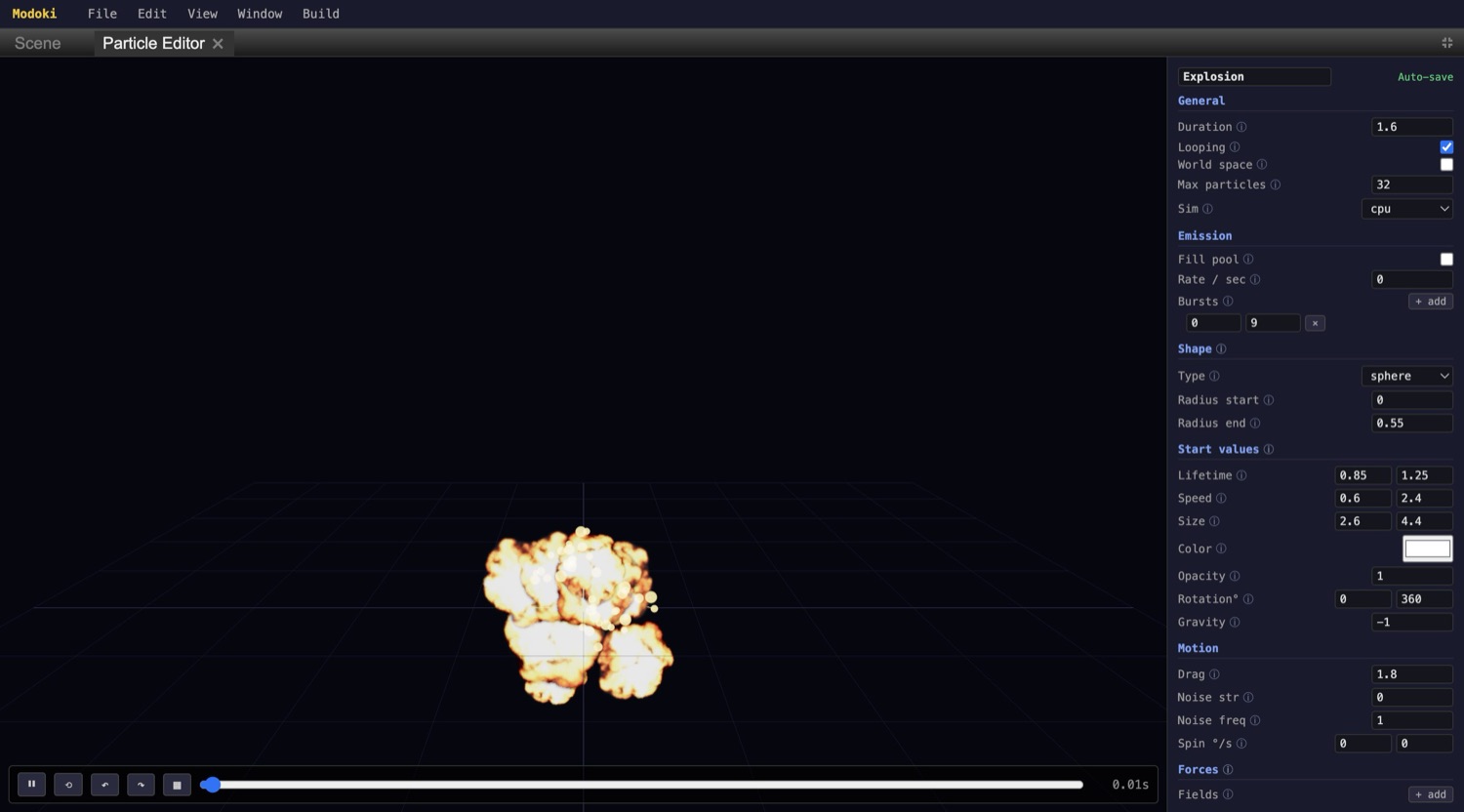 Particle editor